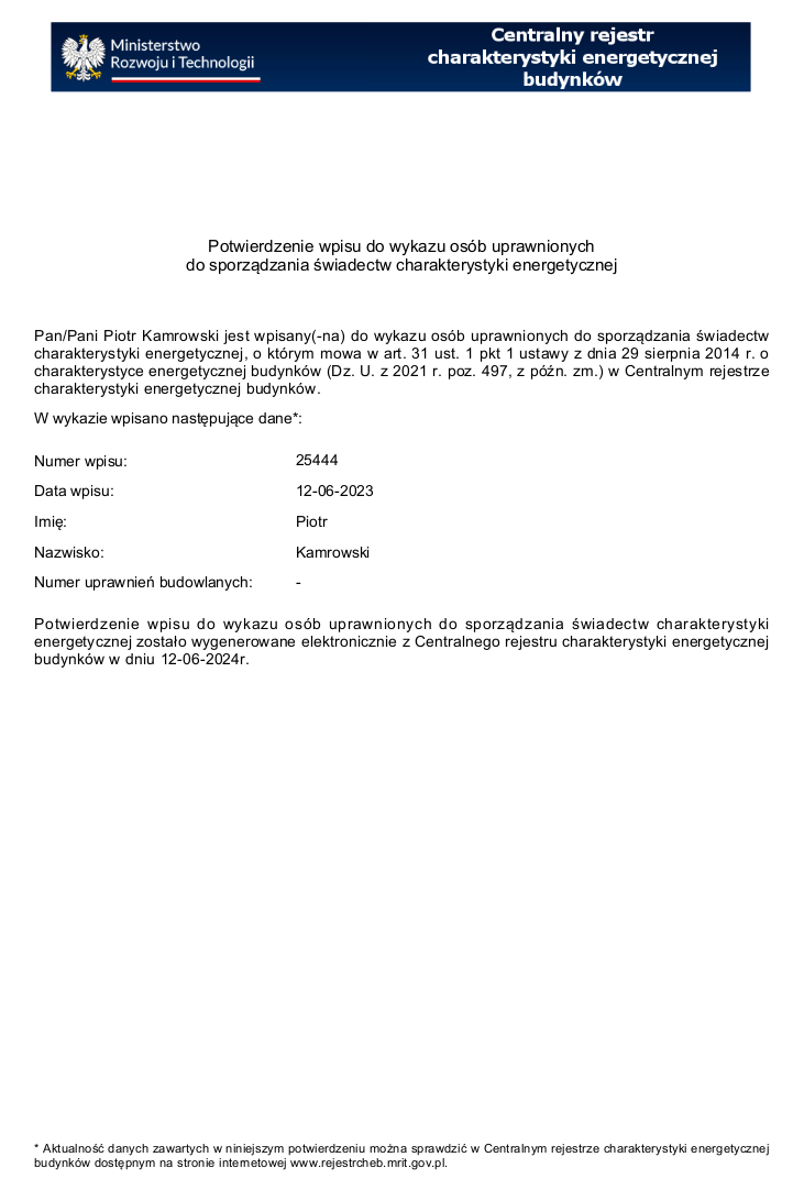 Świadectwa energetyczne Poznań - Pro-Kamro